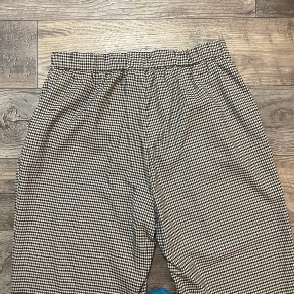 RACHEL ZOE Houndstooth Wide Leg Cropped Pants Women's Size 10 SHORT - Picture 10 of 10